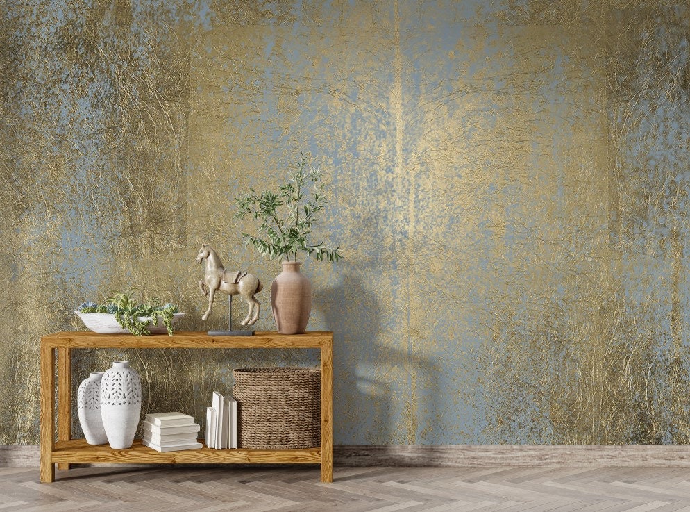 Milan Metallic wallpaper in charcoal  gold  I Love Wallpaper