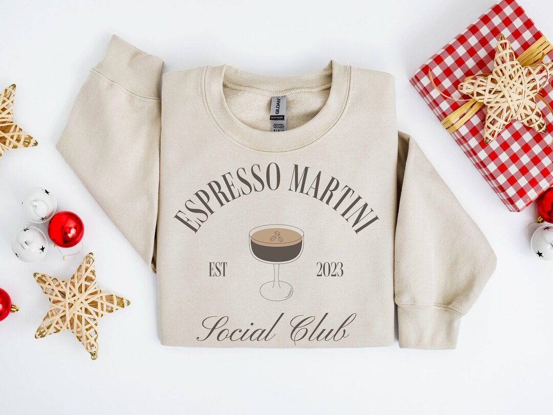 Espresso Martini Social Club Crewneck Sweatshirt Custom Established