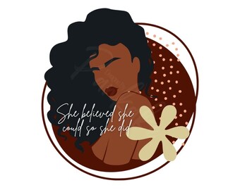 She Believed She Could|Cup Stickers| Laptop Stickers| Motivation Sticker| Affirmations