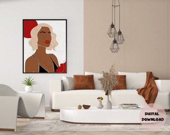 Blondes and Reds. Digital Wall Art. Black Girl Art. Empowered Women Wall Art. Confidence.