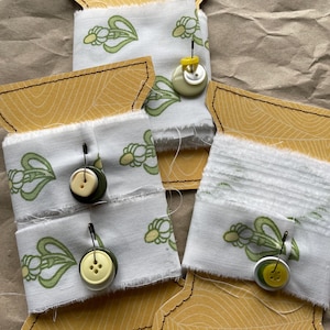 Nastro strappato a mano in morbido cotone floreale vintage