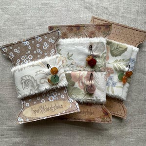 Nastro strappato a mano in morbido cotone floreale vintage