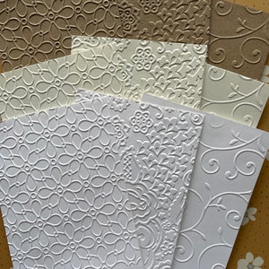 Carte en relief 3 couleurs 3 motifs idéale pour la création de journaux indésirables, le scrapbooking et les travaux manuels en papier
