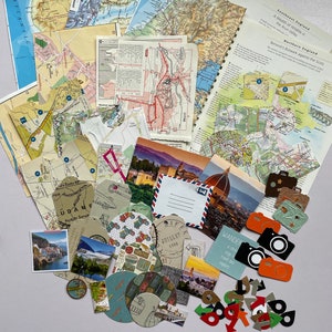 Reise Thema Ephemera Pack Journal Scrapbook Map Stücke über 80 Teile