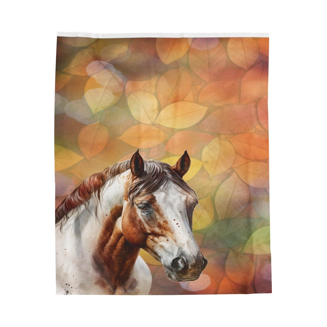 Velveteen Plush Blankethorse Design Etsy