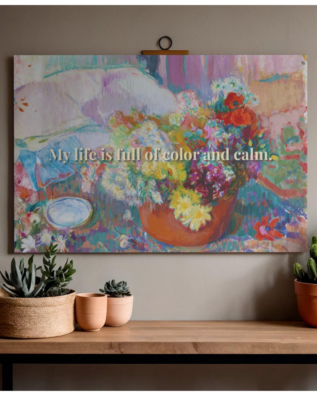 Vintage Floral Wall Art Printable, Positive Affirmation Quote ...