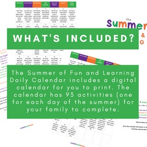 The Summer of Fun and Learning Daily Calendar, Preschool Daily Calendar, Get Ready for School Preparation Calendar, Family Daily Activities image 4