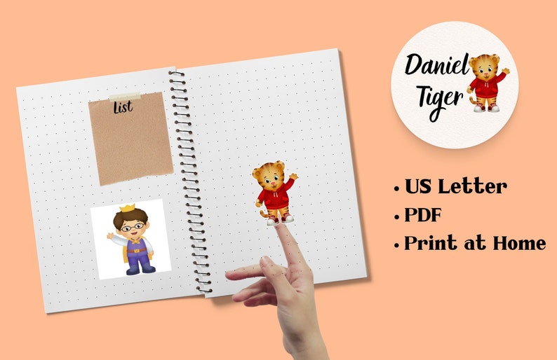 Daniel Tiger Printable Stickers for Kids Stickers Custom - Etsy