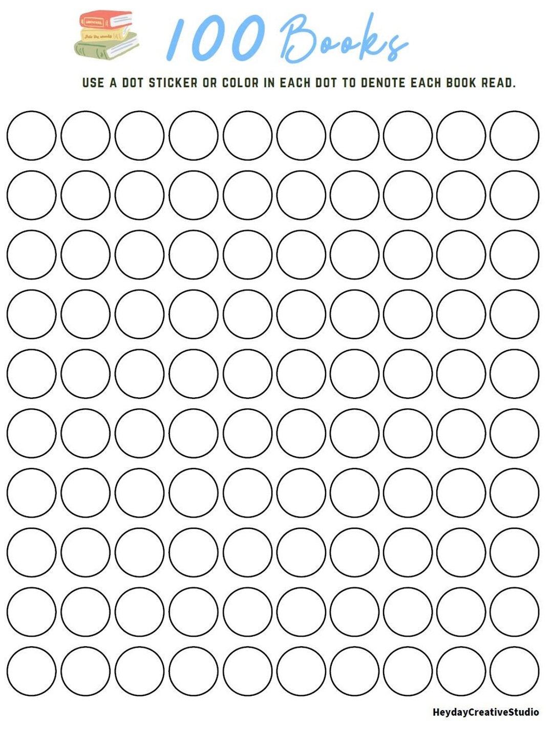 100 Books Digital Download Printable File - Etsy