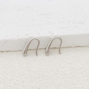 Droplet Hook Earrings in Sterling Silver, Raindrop Earrings, Minimalist Everyday Style, Gifts for Her
