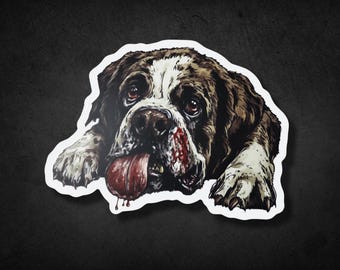 Cujo Sticker - Horror Sticker - Vinyl Sticker - Dishwasher Safe - Laptop Sticker - Water Bottle Sticker - 80s Horror Movie
