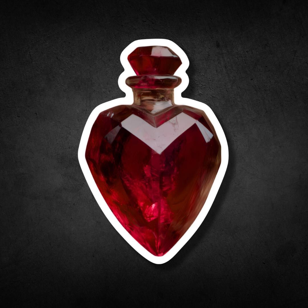 Love Potion Sticker - Red Potion Bottle Sticker - Dishwasher Safe ...