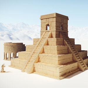 El Templo de la Serpiente Emplumada / Ideal para juegos de rol de mesa / Dragones y Mazmorras