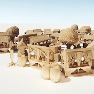Modular Market Stalls | Ideal for Tabletop RPGs | Dungeons and Dragons