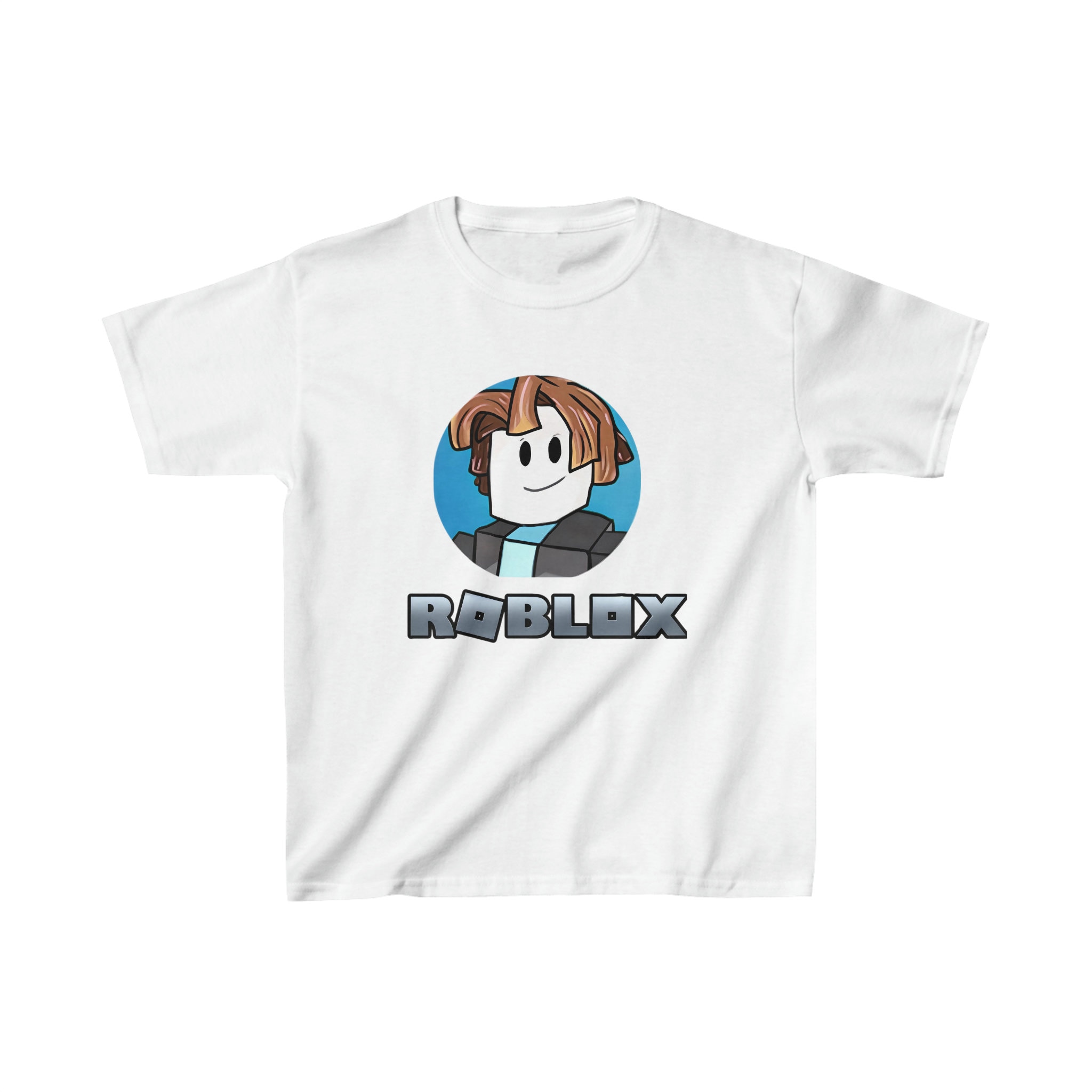 Bacon Hair Roblox Character Heavy Cotton T-shirt for Kids 