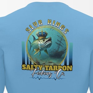 Tarpon King, Long Sleeve Dry Fit, Technical, Moisture Wicking, UV protecting Fishing shirt, Beach shirt, Boat shirt, Sun Shirt