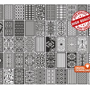 Panel Collection Series-K 50 CNC Files Panel Dxf laser cutting , plasma cutting Metalic & Wood CNC machine!