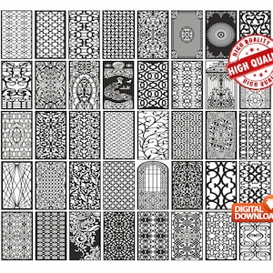 Panel Collection Series-J 50 CNC Files Panel Dxf laser cutting , plasma cutting Metalic & Wood CNC machine!