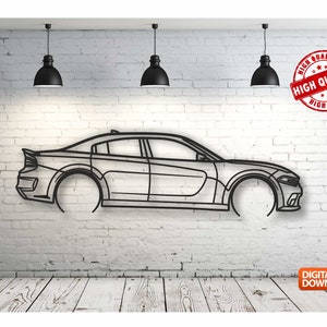 Charger SRT Metal Car Wall art Decor vector file for laser cutting , plasma cutting ( svg , dxf , dwg , cdr ) Metalic & Wood CNC machine!