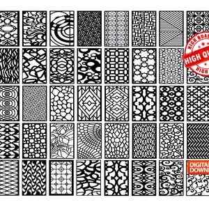 Panel Collection Series-D 50 CNC Files Panel Dxf laser cutting , plasma cutting Metalic & Wood CNC machine!