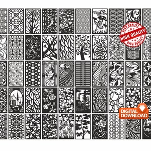 Panel Collection Series-G 50 CNC Files Panel Dxf laser cutting , plasma cutting Metalic & Wood CNC machine!