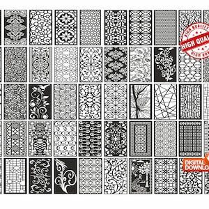 Panel Collection Series-F 50 CNC-Dateien Panel Dxf-Laserschneiden ,Plasmaschneiden Metalic & Holz CNC-Maschine!
