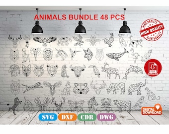 Animal Wall Art Decor vector file for laser cutting , plasma cutting ( dxf , svg , cdr , dwg ) Pdf Catalog  Metalic & Wood CNC machine!