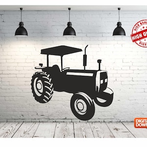 Metal Vintage Tractor Wall art Decor vector file for laser cutting , plasma cutting ( svg , dxf , dwg , cdr ) Metalic & Wood CNC machine!