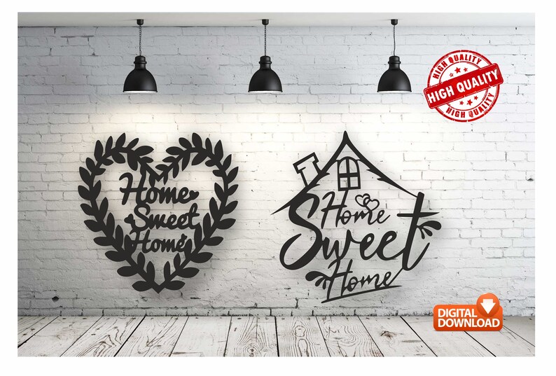Home Sweet Home Bundle Vector Drawing File for Laser Cutting , Plasma ...
