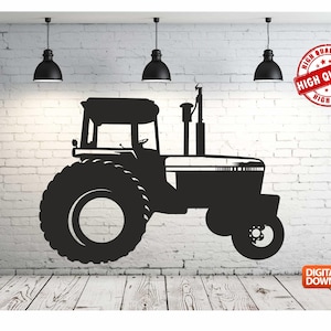 Metal Tractor Wall art Decor vector file for laser cutting , plasma cutting ( svg , dxf , dwg , cdr ) Metalic & Wood CNC machine!