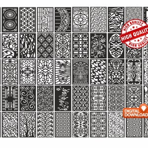 Panel Collection Series-I 50 CNC Files Panel Dxf laser cutting , plasma cutting Metalic & Wood CNC machine!