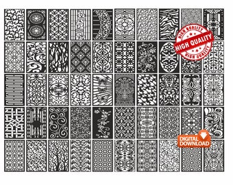 Panel Collection Series-I 50 CNC Files Panel Dxf laser cutting , plasma cutting Metalic & Wood CNC machine!