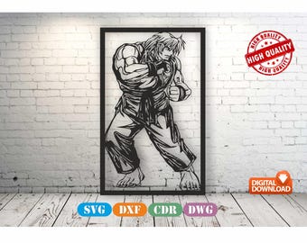 Ken Wall Art, Laser Cut CNC File (Digital Download)