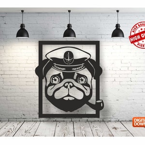 Dog Wall art  Decor vector drawing file for laser cutting , plasma cutting( dxf , dwg , cdr , svg )Metalic & Wood CNC machine!