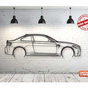 May include: A black and white line art design of a car, with the words "HIGH QUALITY" in a red circle stamp. The design is on a white brick wall background.