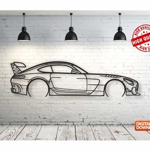 AMG GT Metal Car Wall art Decor vector file for laser cutting , plasma cutting ( svg , dxf , dwg , cdr ) Metalic & Wood CNC machine!