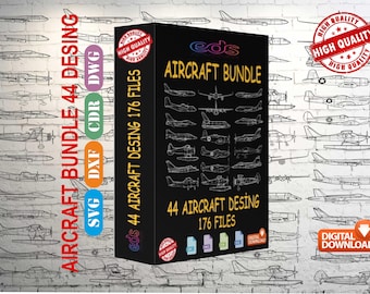 Airplane Silhouette Wall Art Vector Bundle: Laser & Plasma Cut Files (Digital Download)