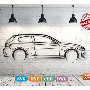 1 Series F21 Metal Car Wall art Decor vector file for laser cutting , plasma cutting ( svg , dxf , dwg , cdr ) Metalic & Wood CNC machine!