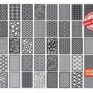 Panel Collection Series-A 50 CNC Files Panel Dxf laser cutting , plasma cutting Metalic & Wood CNC machine!