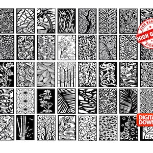 Panel Collection Series-B 50 CNC Files Panel Dxf laser cutting , plasma cutting Metalic & Wood CNC machine!