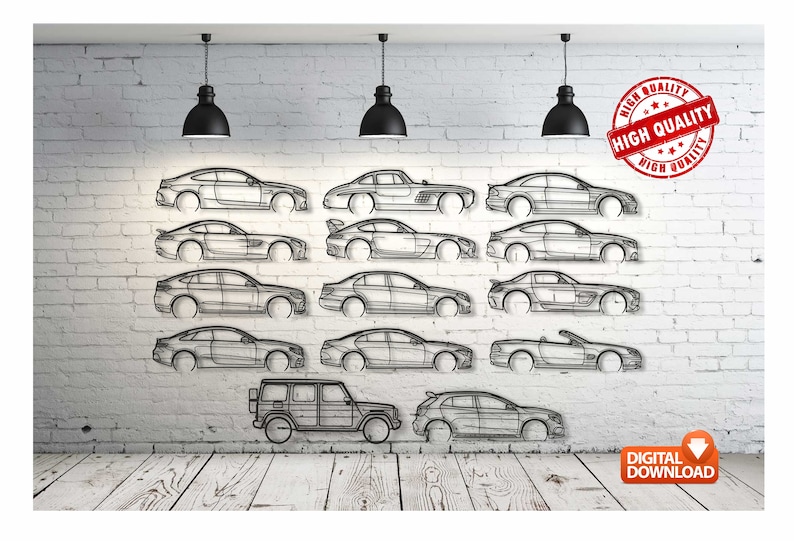 Car Wall Art Decoration Files for CNC Laser , Plasma , Router and ...