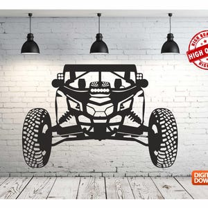 Metal Car Buggy Wall art Decor vector file for laser cutting , plasma cutting ( svg , dxf , dwg , cdr ) Metalic & Wood CNC machine!