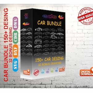 Car Bundle for Wall Art Decor vector file for laser cutting , plasma cutting ( svg , dxf , dwg , cdr ) 150 car, 600+ files