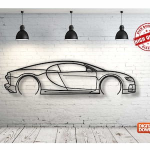 Chiron Metal Car Wall art Decor vector file for laser cutting , plasma cutting ( svg , dxf , dwg , cdr ) Metalic & Wood CNC machine!