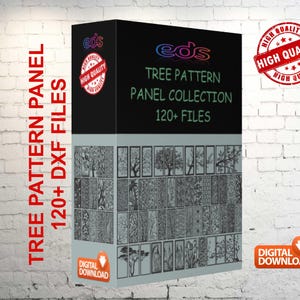 120+ Tree Pattern Panel Collection, Clean Drawing File For CNC Laser , Plasma , Router and Waterjet Cutting ( dxf file)