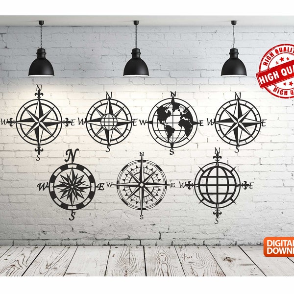 Compass Wall Art - Etsy