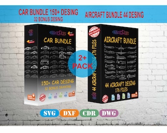Car and Airplane Wall Art Decor vector file for laser cutting , plasma cutting ( dxf , svg , cdr , dwg ) Metalic & Wood CNC machine!