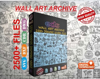 2500+ Wall Art Designs Wall Art Decor vector file for laser cutting , plasma cutting ( dxf , svg , cdr , dwg ) Metalic & Wood CNC machine!