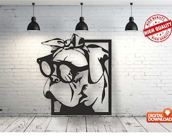 Dog Wall Art Decor: Laser Cut File for CNC, Plasma, Wood (Digital Download)
