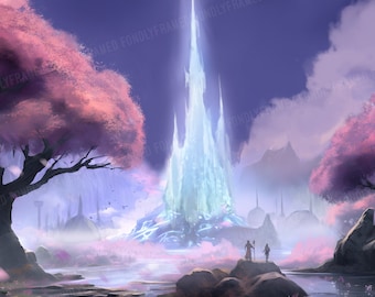 Custom Fantasy Landscape Commission - Personalized Landscape Background | Fantasy Video Game Backgrounds : Zelda, DnD, BG3, Genshin, FFXIV